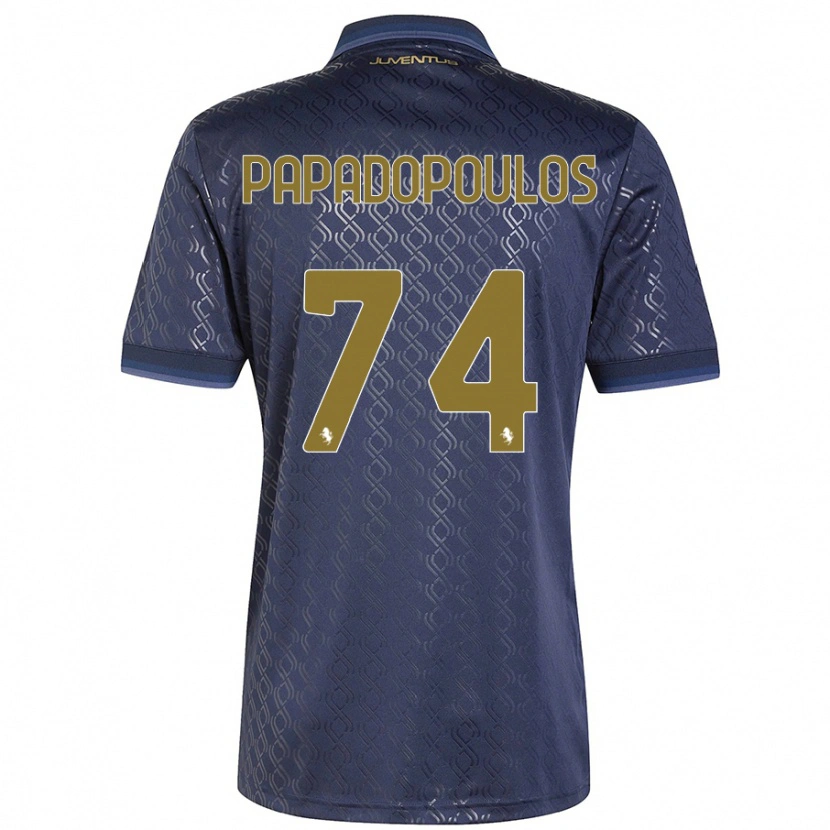 Danxen Kvinder Christos Papadopoulos #74 Marineblå Tredje Sæt Spillertrøjer 2024/25 Trøje T-Shirt