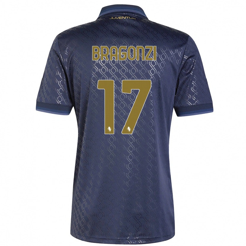 Danxen Kvinder Asia Bragonzi #17 Marineblå Tredje Sæt Spillertrøjer 2024/25 Trøje T-Shirt