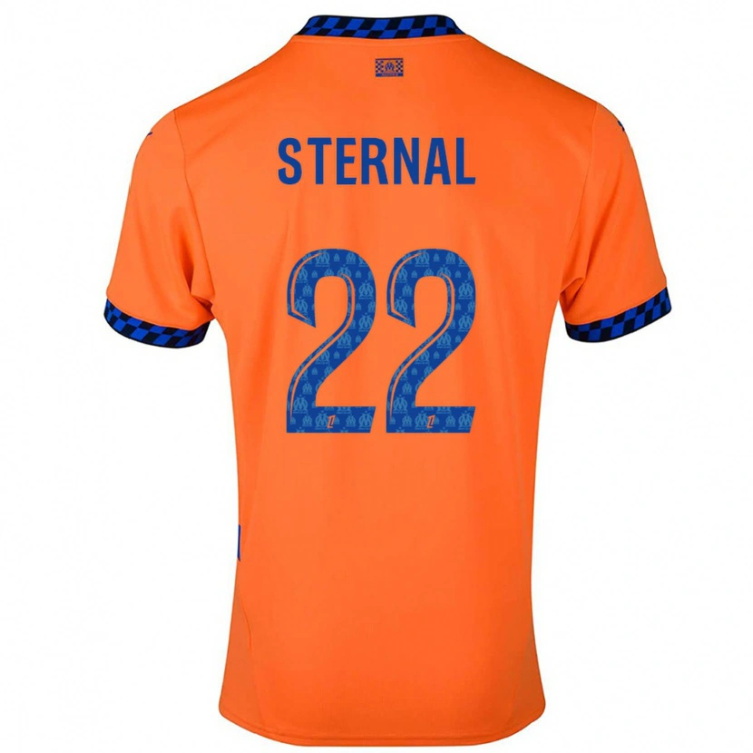 Danxen Kvinder Enzo Sternal #22 Orange Mørkeblå Tredje Sæt Spillertrøjer 2024/25 Trøje T-Shirt
