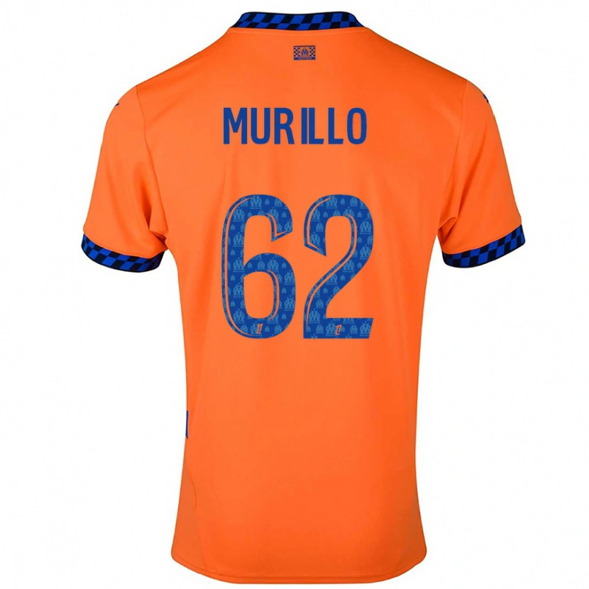 Danxen Kvinder Amir Murillo #62 Orange Mørkeblå Tredje Sæt Spillertrøjer 2024/25 Trøje T-Shirt