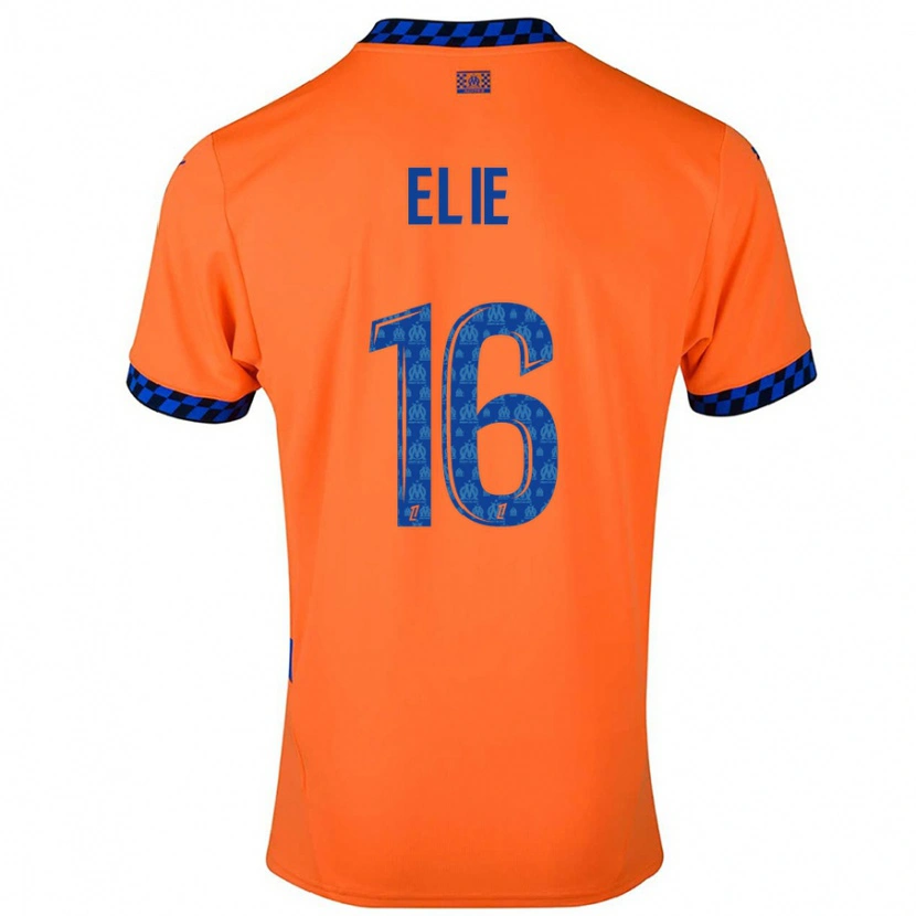Danxen Kvinder Anaïs Elie #16 Orange Mørkeblå Tredje Sæt Spillertrøjer 2024/25 Trøje T-Shirt
