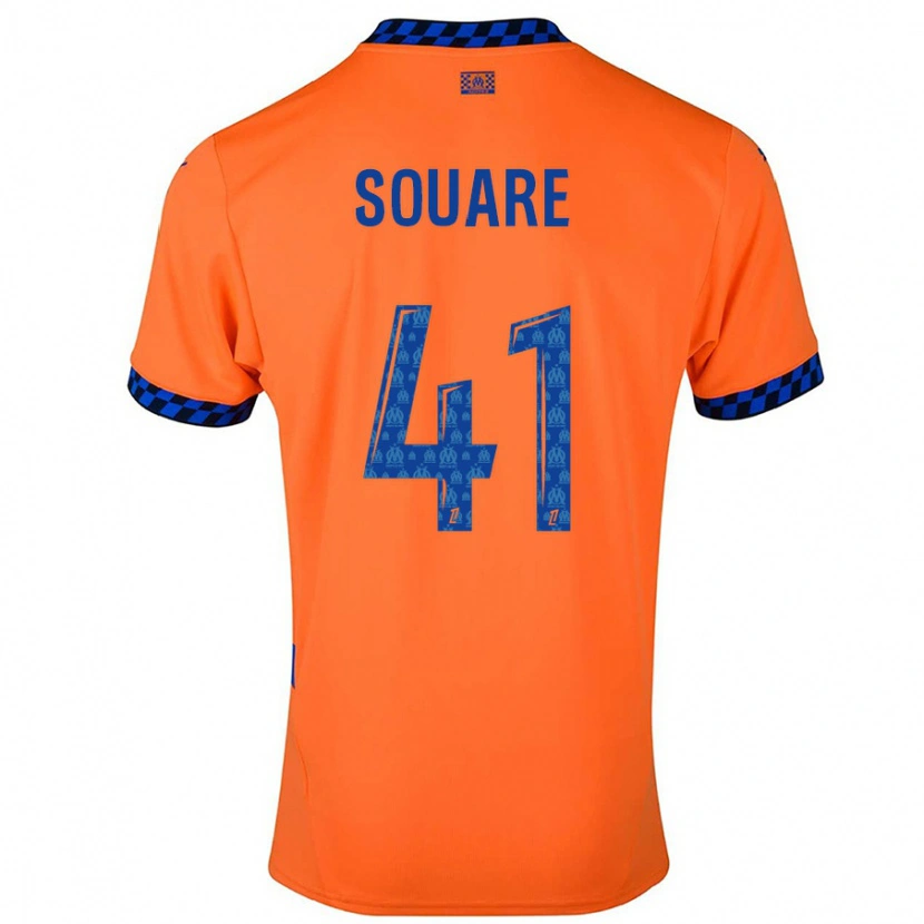 Danxen Kvinder Cheick Souare #41 Orange Mørkeblå Tredje Sæt Spillertrøjer 2024/25 Trøje T-Shirt