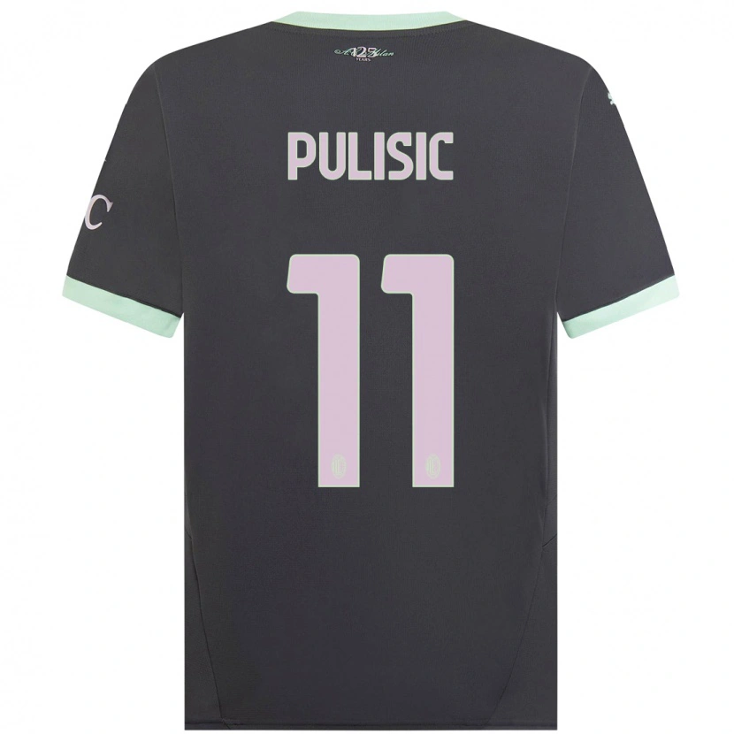 Danxen Kvinder Christian Pulisic #11 Grå Tredje Sæt Spillertrøjer 2024/25 Trøje T-Shirt