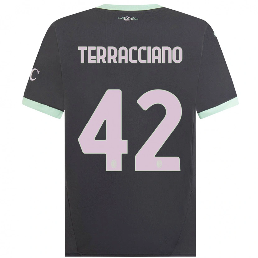 Danxen Kvinder Filippo Terracciano #42 Grå Tredje Sæt Spillertrøjer 2024/25 Trøje T-Shirt