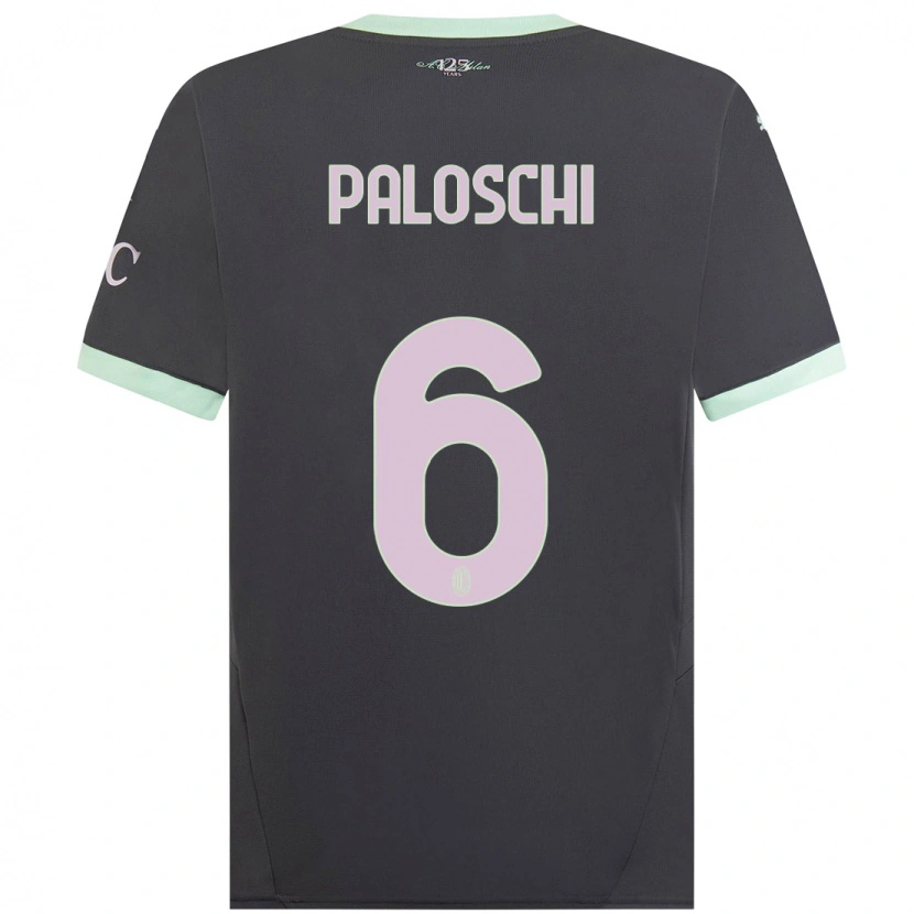 Danxen Kvinder Dorian Paloschi #6 Grå Tredje Sæt Spillertrøjer 2024/25 Trøje T-Shirt