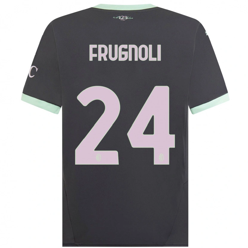 Danxen Kvinder Leonardo Frugnoli #24 Grå Tredje Sæt Spillertrøjer 2024/25 Trøje T-Shirt