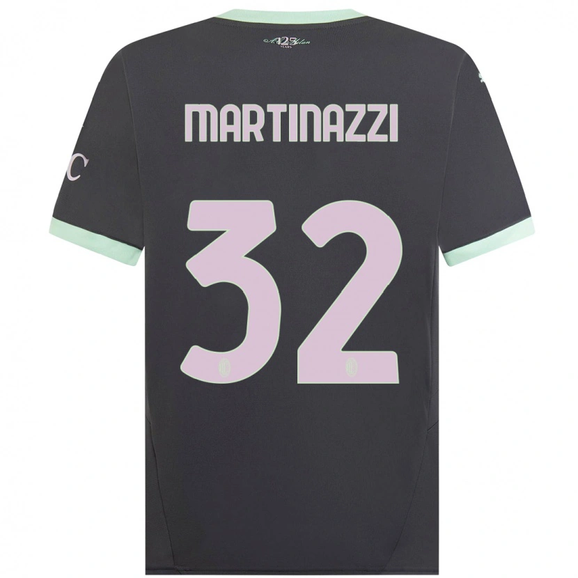 Danxen Kvinder Luca Martinazzi #32 Grå Tredje Sæt Spillertrøjer 2024/25 Trøje T-Shirt
