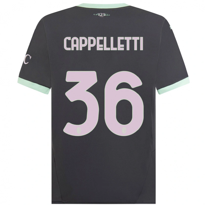 Danxen Kvinder Mattia Cappelletti #36 Grå Tredje Sæt Spillertrøjer 2024/25 Trøje T-Shirt
