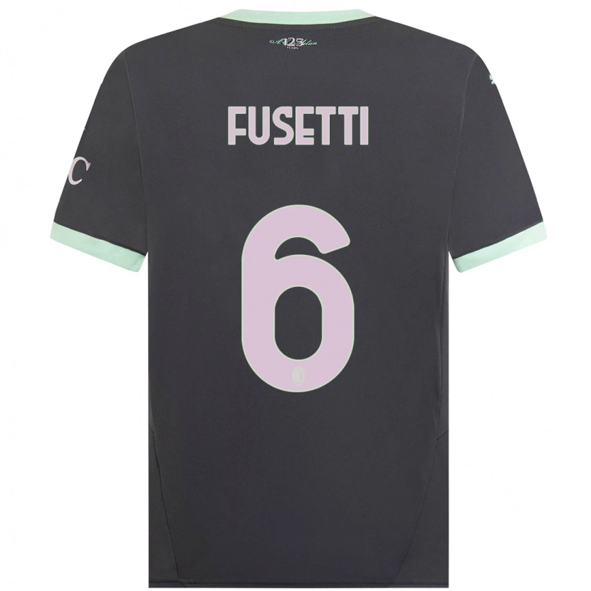 Danxen Kvinder Laura Fusetti #6 Grå Tredje Sæt Spillertrøjer 2024/25 Trøje T-Shirt