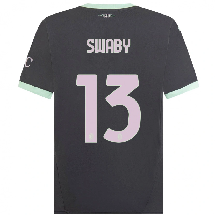 Danxen Kvinder Allyson Swaby #13 Grå Tredje Sæt Spillertrøjer 2024/25 Trøje T-Shirt