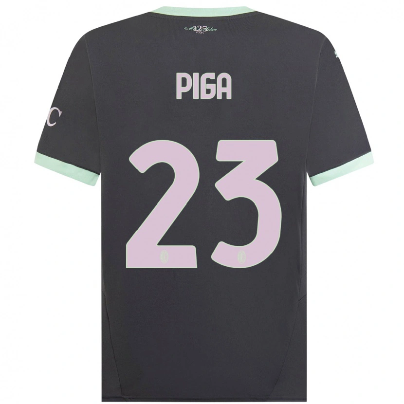 Danxen Kvinder Julie Piga #23 Grå Tredje Sæt Spillertrøjer 2024/25 Trøje T-Shirt