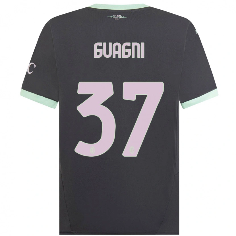 Danxen Kvinder Alia Guagni #37 Grå Tredje Sæt Spillertrøjer 2024/25 Trøje T-Shirt