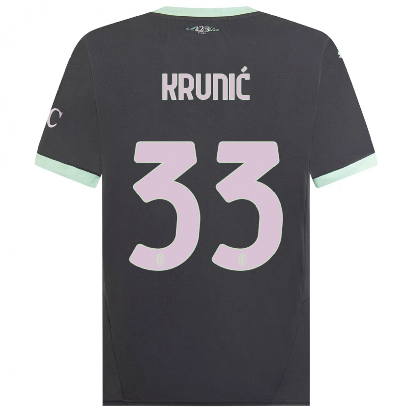 Danxen Kvinder Rade Krunic #33 Grå Tredje Sæt Spillertrøjer 2024/25 Trøje T-Shirt