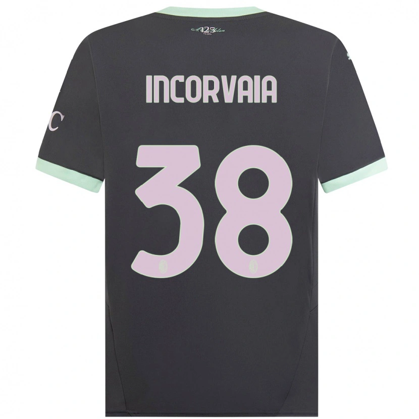 Danxen Kvinder Giovanni Incorvaia #38 Grå Tredje Sæt Spillertrøjer 2024/25 Trøje T-Shirt