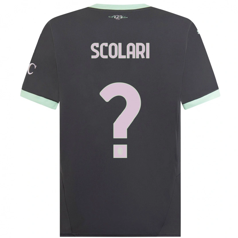 Danxen Kvinder Davide Scolari #0 Grå Tredje Sæt Spillertrøjer 2024/25 Trøje T-Shirt
