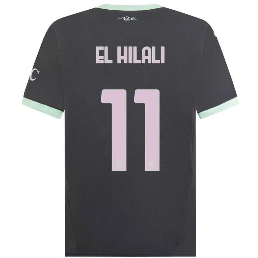 Danxen Kvinder Youns El Hilali #11 Grå Tredje Sæt Spillertrøjer 2024/25 Trøje T-Shirt