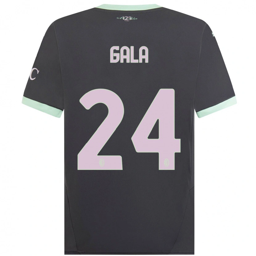 Danxen Kvinder Antonio Gala #24 Grå Tredje Sæt Spillertrøjer 2024/25 Trøje T-Shirt