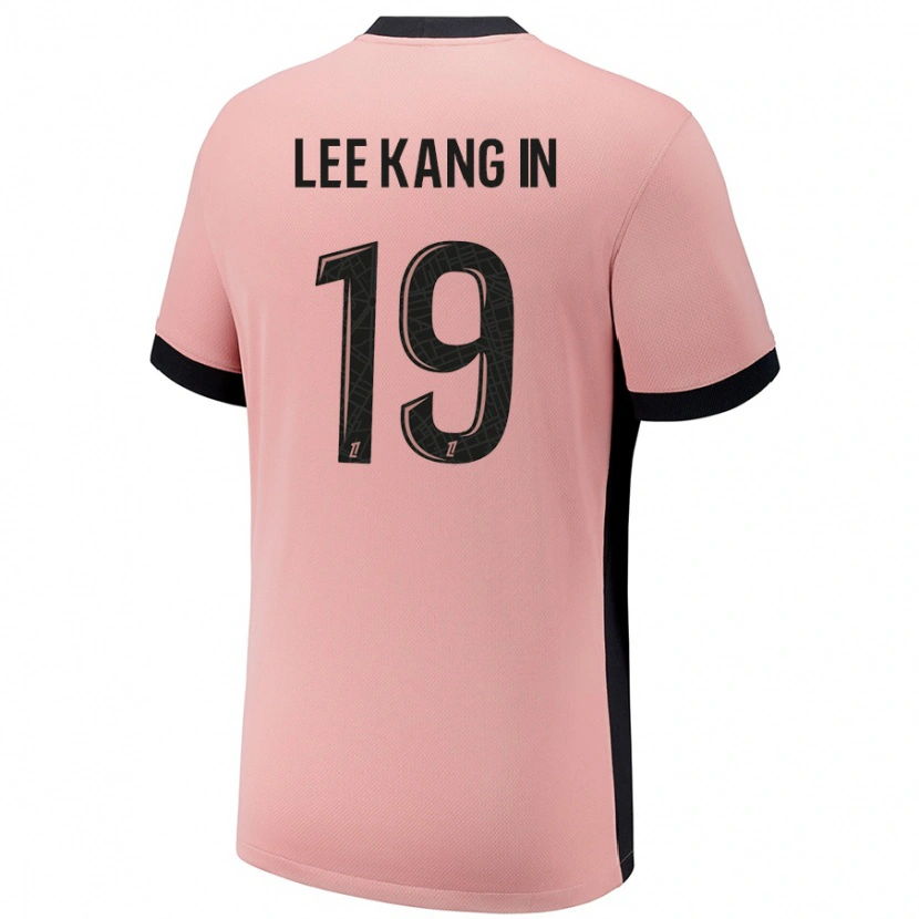 Danxen Kvinder Kang-In Lee #19 Rust Lyserød Tredje Sæt Spillertrøjer 2024/25 Trøje T-Shirt