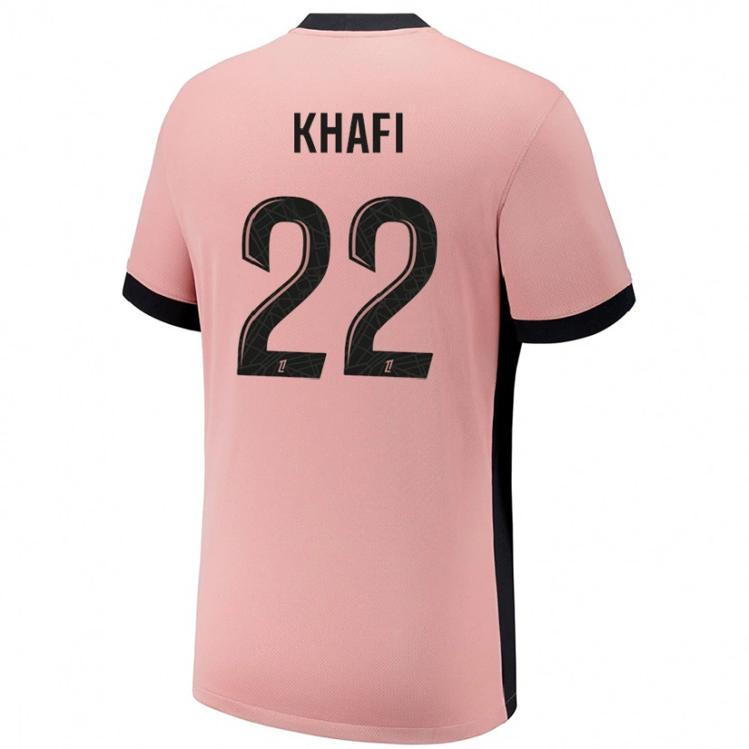 Danxen Kvinder Yanis Khafi #22 Rust Lyserød Tredje Sæt Spillertrøjer 2024/25 Trøje T-Shirt