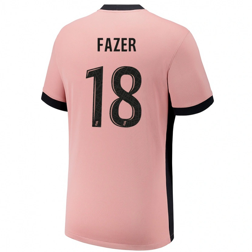 Danxen Kvinder Laurina Fazer #18 Rust Lyserød Tredje Sæt Spillertrøjer 2024/25 Trøje T-Shirt