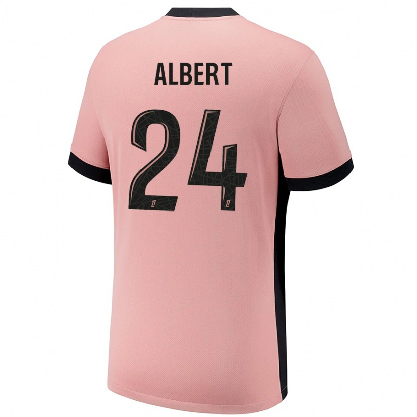 Danxen Kvinder Korbin Albert #24 Rust Lyserød Tredje Sæt Spillertrøjer 2024/25 Trøje T-Shirt