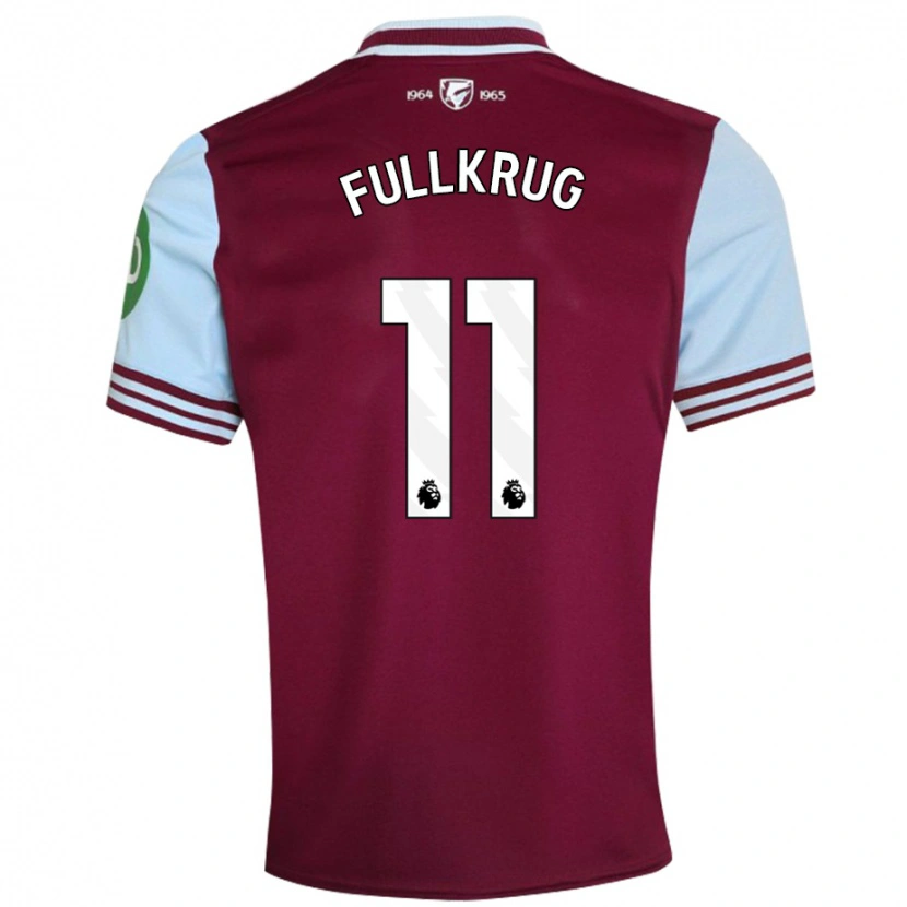 Danxen Børn Niclas Füllkrug #11 Mørkerød Hjemmebane Spillertrøjer 2024/25 Trøje T-Shirt