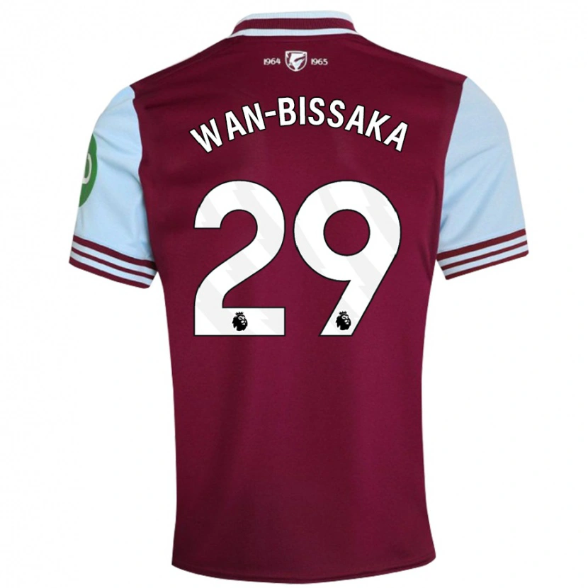 Danxen Børn Aaron Wan-Bissaka #29 Mørkerød Hjemmebane Spillertrøjer 2024/25 Trøje T-Shirt