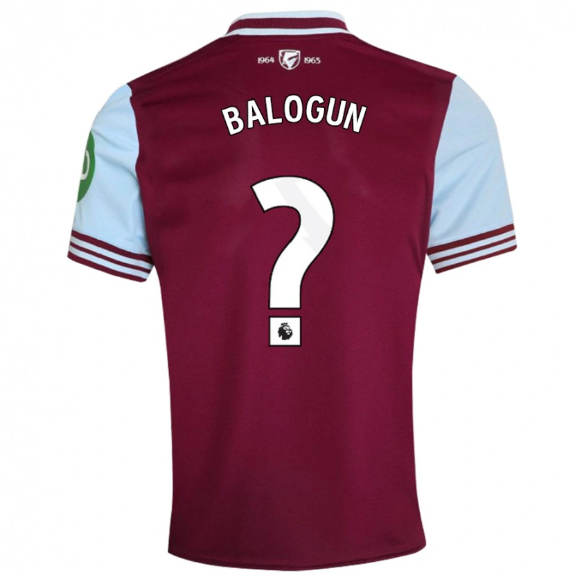 Danxen Børn Majid Balogun #0 Mørkerød Hjemmebane Spillertrøjer 2024/25 Trøje T-Shirt