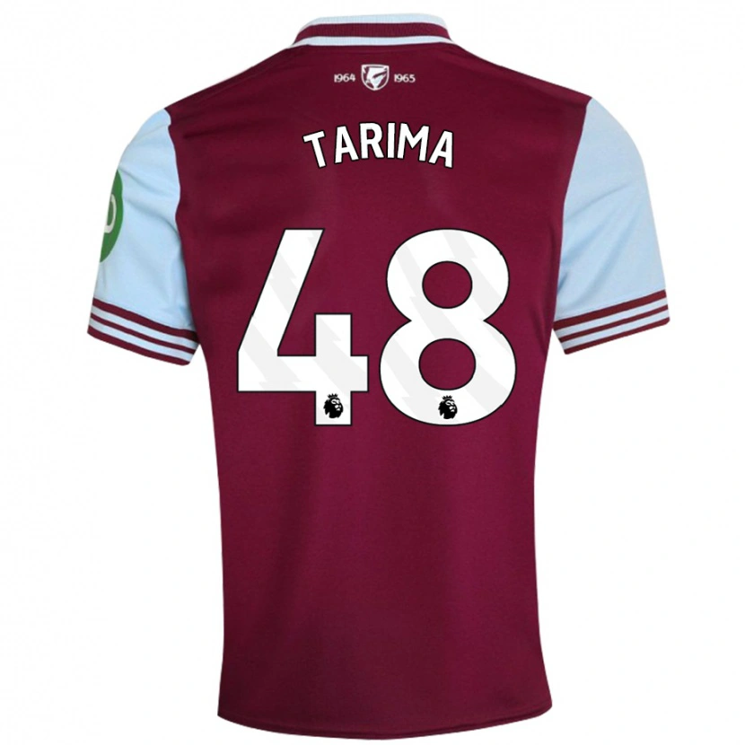 Danxen Børn Sean Tarima #48 Mørkerød Hjemmebane Spillertrøjer 2024/25 Trøje T-Shirt