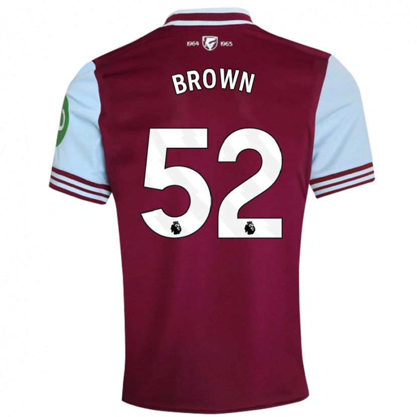 Danxen Børn Luis Brown #52 Mørkerød Hjemmebane Spillertrøjer 2024/25 Trøje T-Shirt