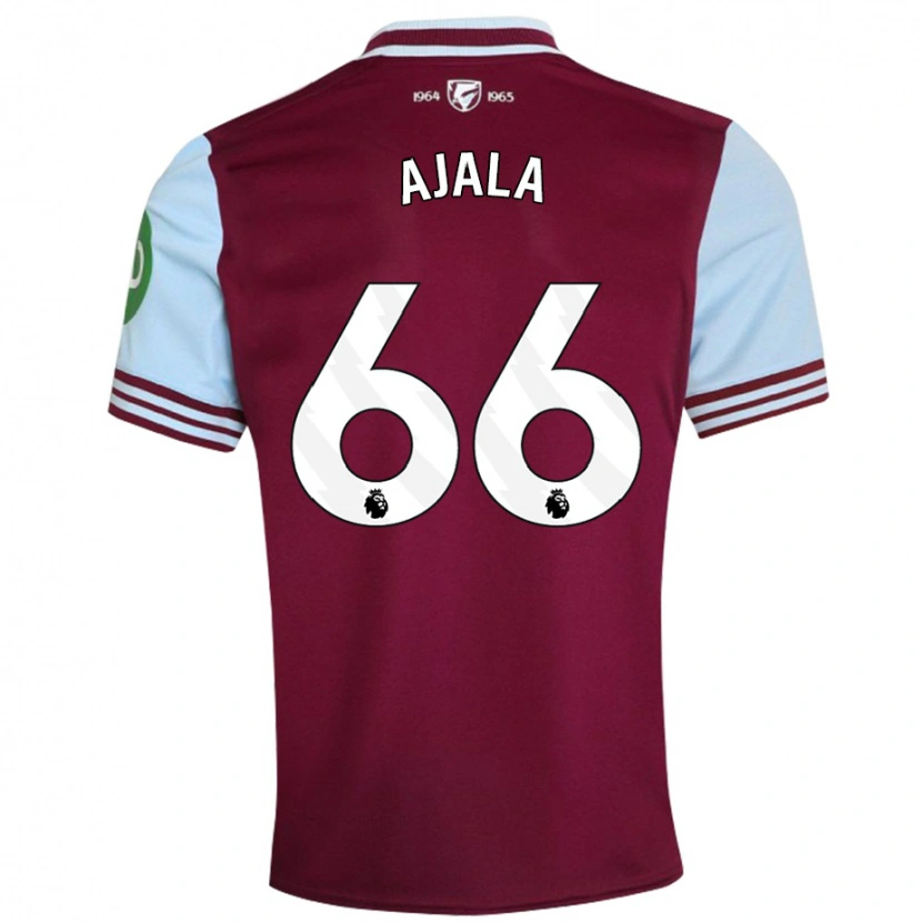 Danxen Børn Joshua Ajala #66 Mørkerød Hjemmebane Spillertrøjer 2024/25 Trøje T-Shirt