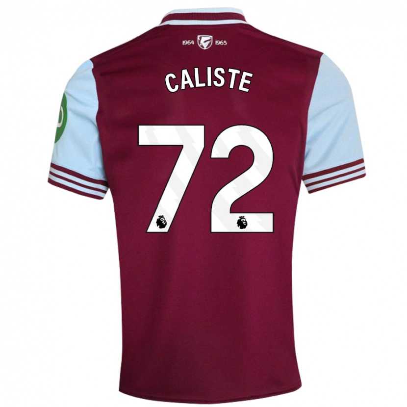 Danxen Børn Gabriel Caliste #72 Mørkerød Hjemmebane Spillertrøjer 2024/25 Trøje T-Shirt