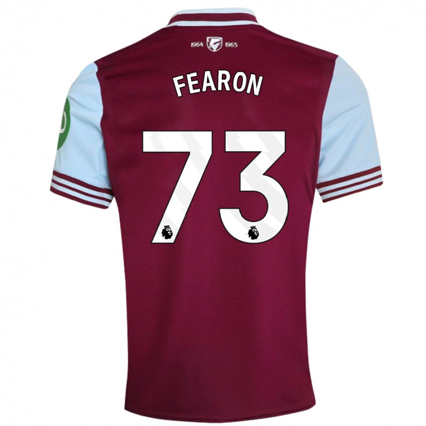 Danxen Børn Preston Fearon #73 Mørkerød Hjemmebane Spillertrøjer 2024/25 Trøje T-Shirt