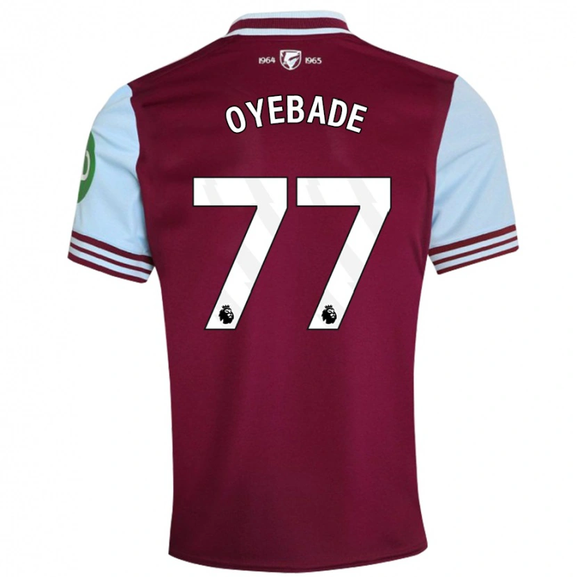 Danxen Børn Rayan Oyebade #77 Mørkerød Hjemmebane Spillertrøjer 2024/25 Trøje T-Shirt
