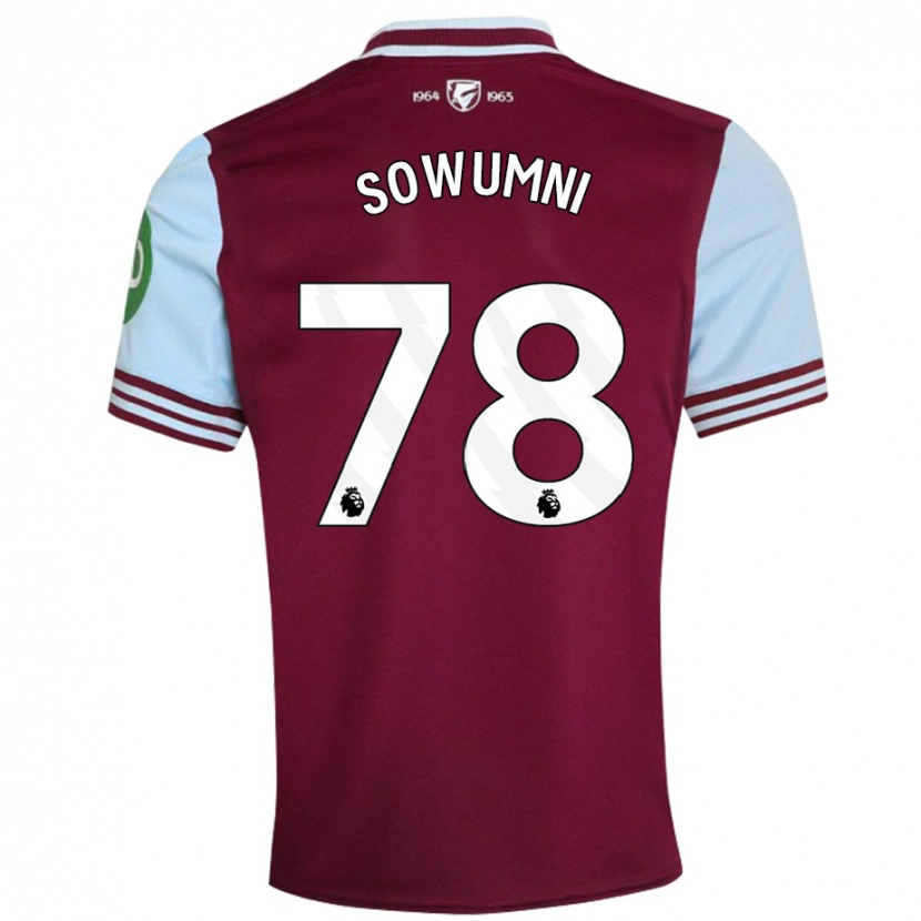 Danxen Børn Elisha Sowumni #78 Mørkerød Hjemmebane Spillertrøjer 2024/25 Trøje T-Shirt