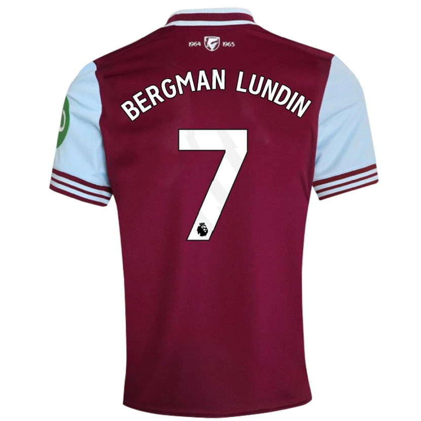 Danxen Børn Marika Bergman-Lundin #7 Mørkerød Hjemmebane Spillertrøjer 2024/25 Trøje T-Shirt