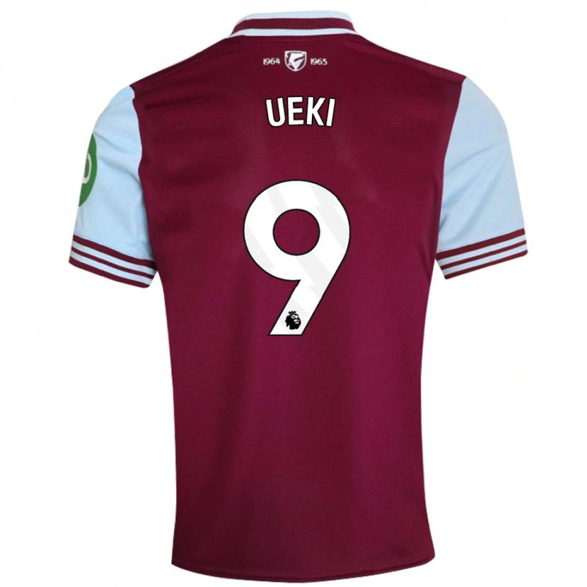 Danxen Børn Riko Ueki #9 Mørkerød Hjemmebane Spillertrøjer 2024/25 Trøje T-Shirt