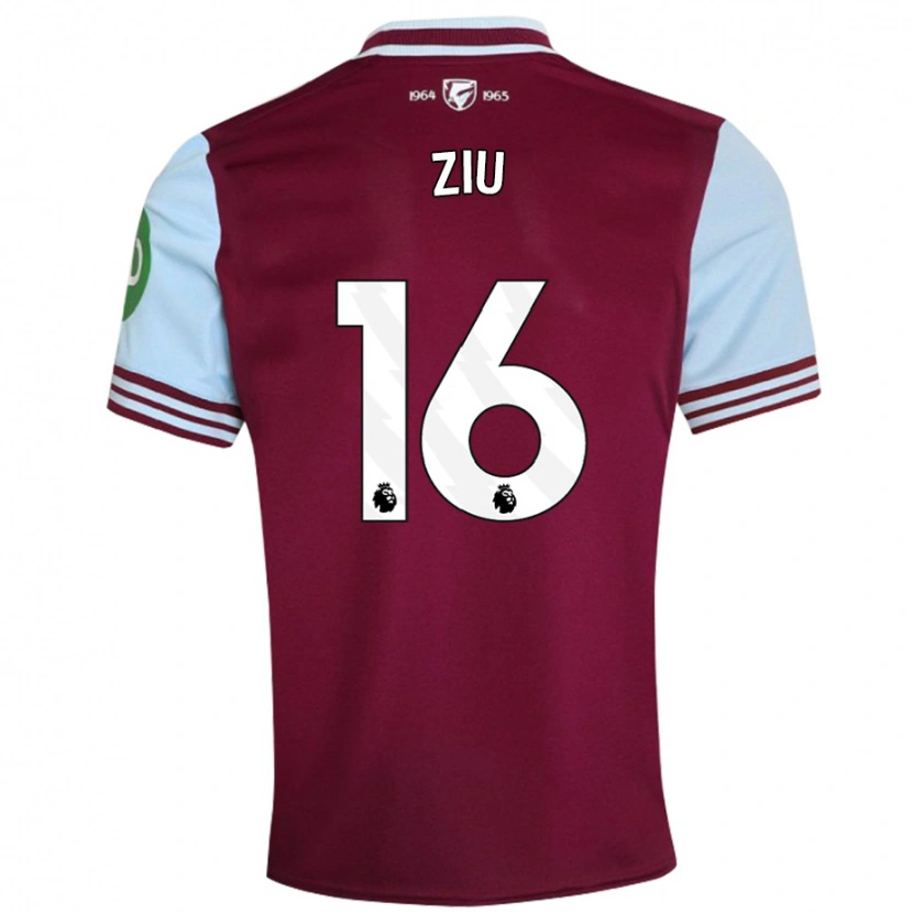 Danxen Børn Jessica Ziu #16 Mørkerød Hjemmebane Spillertrøjer 2024/25 Trøje T-Shirt