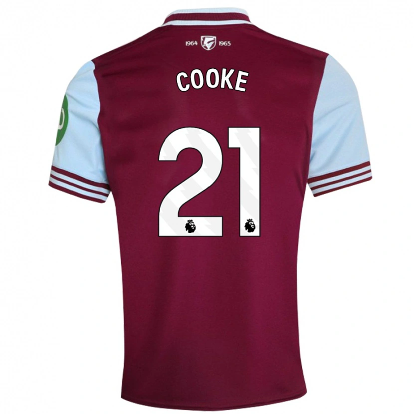 Danxen Børn Shannon Cooke #21 Mørkerød Hjemmebane Spillertrøjer 2024/25 Trøje T-Shirt