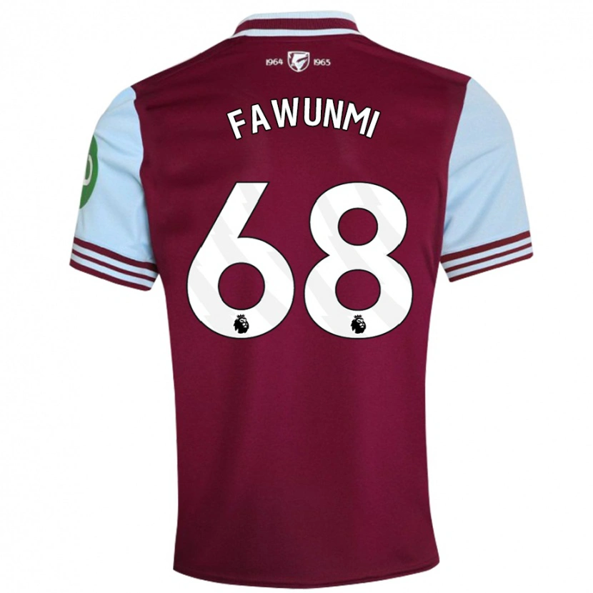 Danxen Børn Favour Fawunmi #68 Mørkerød Hjemmebane Spillertrøjer 2024/25 Trøje T-Shirt