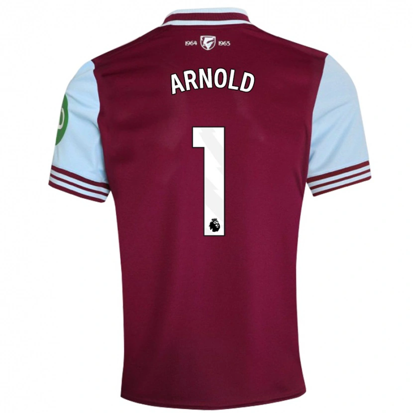 Danxen Børn Mackenzie Arnold #1 Mørkerød Hjemmebane Spillertrøjer 2024/25 Trøje T-Shirt