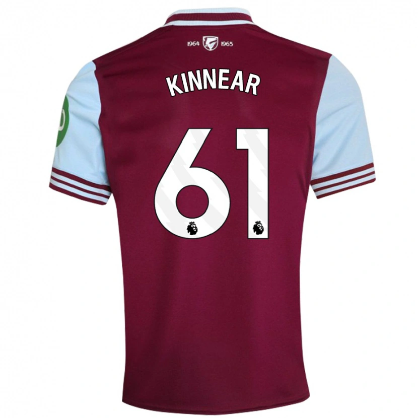 Danxen Børn Brian Kinnear #61 Mørkerød Hjemmebane Spillertrøjer 2024/25 Trøje T-Shirt