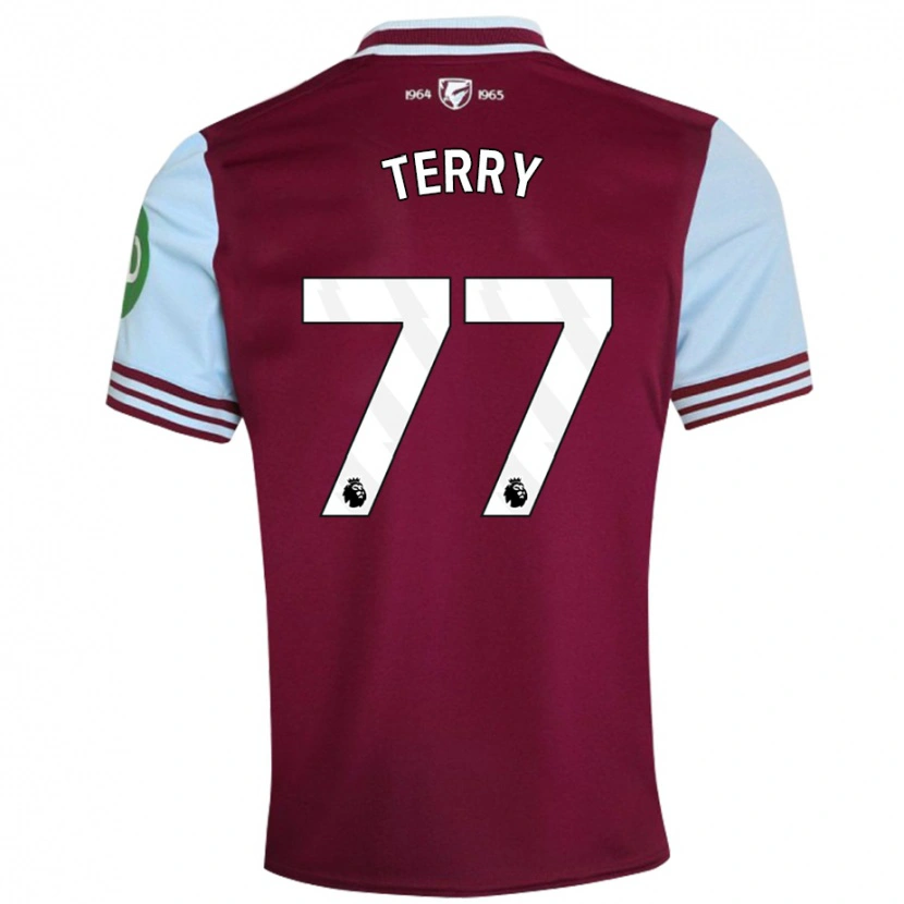 Danxen Børn Mason Terry #77 Mørkerød Hjemmebane Spillertrøjer 2024/25 Trøje T-Shirt