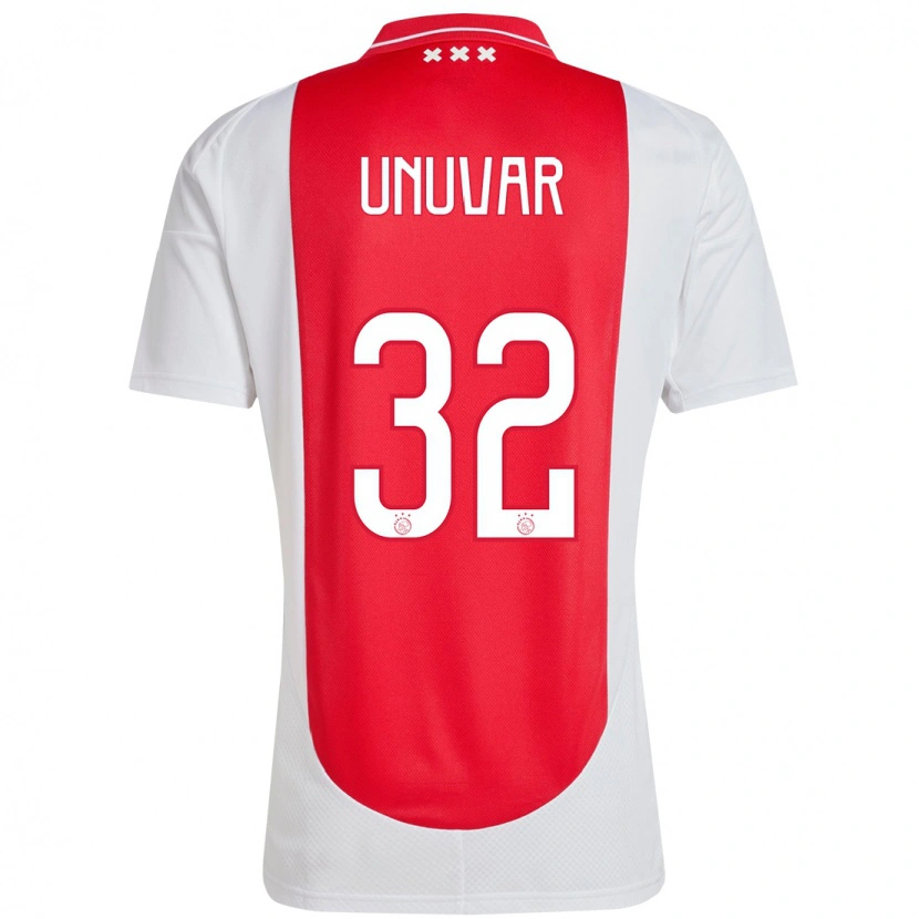Danxen Børn Naci Ünüvar #32 Rød Hvid Hjemmebane Spillertrøjer 2024/25 Trøje T-Shirt