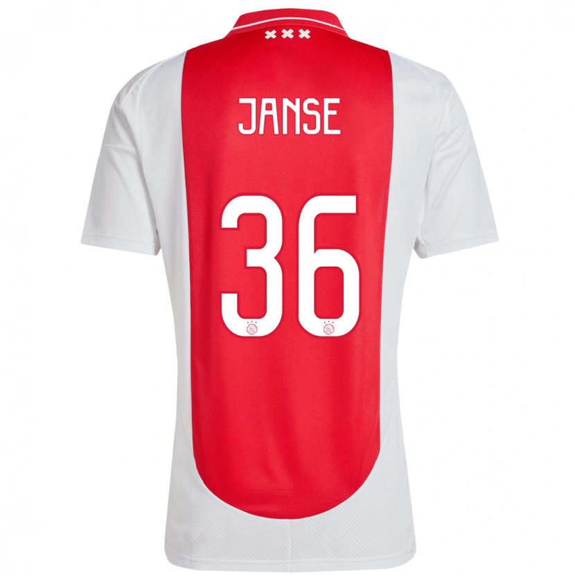 Danxen Børn Dies Janse #36 Rød Hvid Hjemmebane Spillertrøjer 2024/25 Trøje T-Shirt