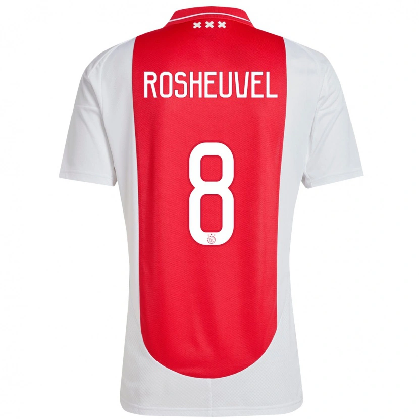 Danxen Børn Darren Rosheuvel #8 Rød Hvid Hjemmebane Spillertrøjer 2024/25 Trøje T-Shirt