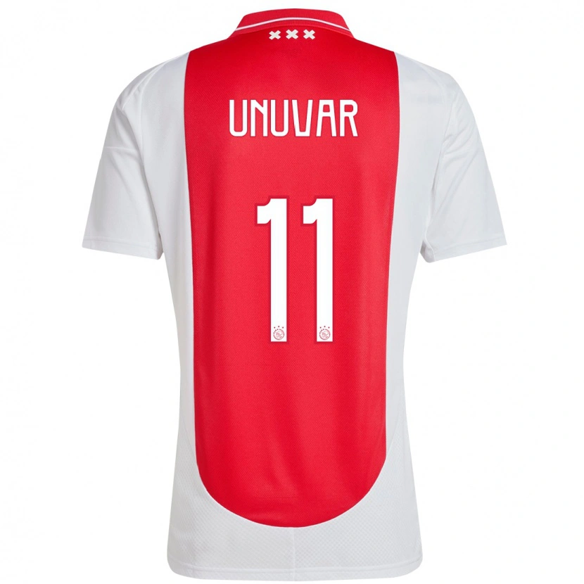 Danxen Børn Naci Unuvar #11 Rød Hvid Hjemmebane Spillertrøjer 2024/25 Trøje T-Shirt