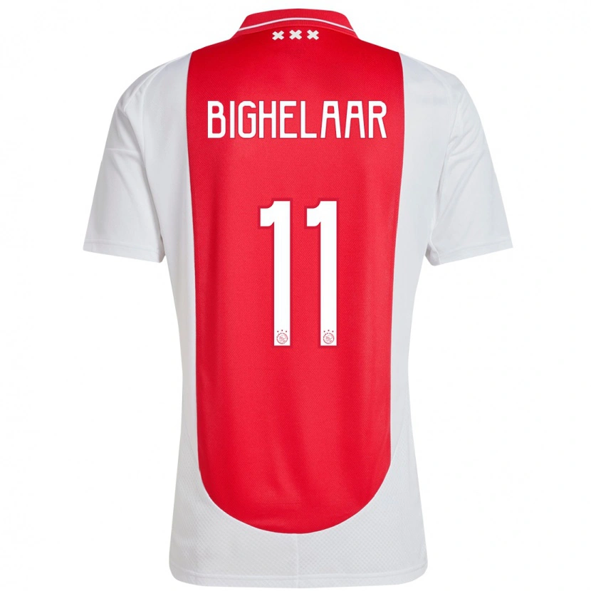 Danxen Børn Marjolijn Van Den Bighelaar #11 Rød Hvid Hjemmebane Spillertrøjer 2024/25 Trøje T-Shirt