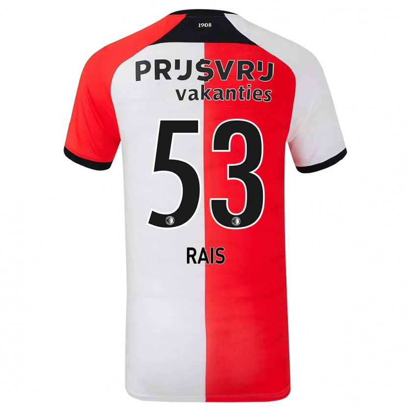 Danxen Børn Amir Rais #53 Rød Hvid Hjemmebane Spillertrøjer 2024/25 Trøje T-Shirt