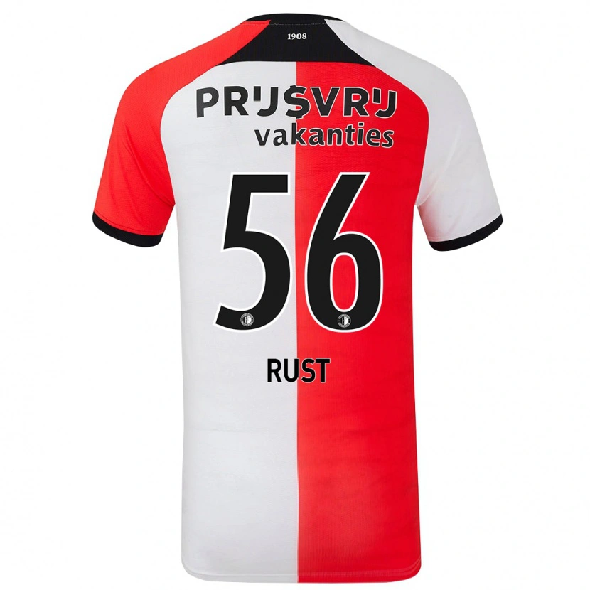 Danxen Børn Fabiano Rust #56 Rød Hvid Hjemmebane Spillertrøjer 2024/25 Trøje T-Shirt